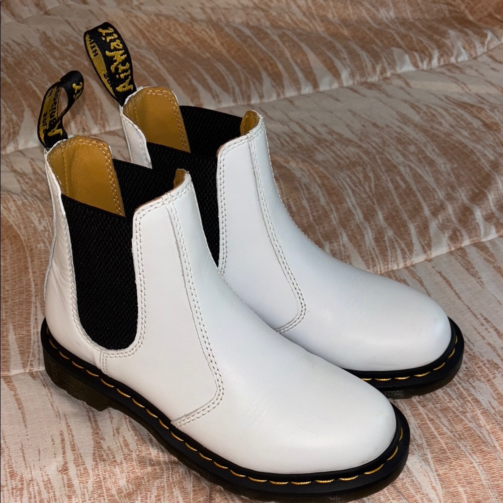 Dr. Martens White Chelsea Boots